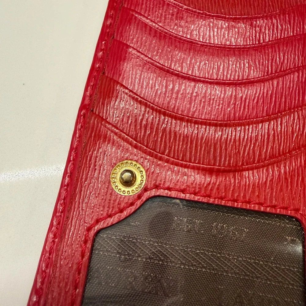 Lauren Ralph Lauren Boxed Crosshatch Leather Slim Snapped-Closure Wallet